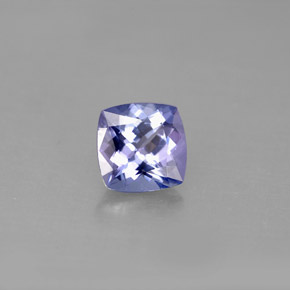 Tanzanita azul natural de 1,10 ct, corte cojín, VVS