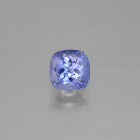 Tanzanita azul natural de 1,08 ct, corte cojín, VVS