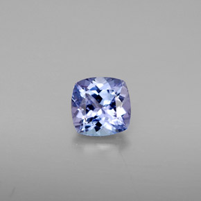 Tanzanita azul natural de 1,07 ct, corte cojín, VVS