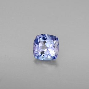 Tanzanita azul natural de 1,07 ct, corte cojín, VVS