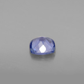 Tanzanita azul natural de 0,81 ct, corte cojín, VVS