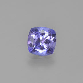 Tanzanita azul natural de 0,91 ct, corte cojín, VVS-VS