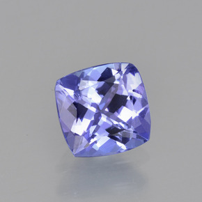 Tanzanita azul natural de 0,93 ct, corte cojín, VVS