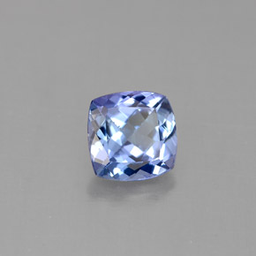 Tanzanita azul natural de 1,06 ct, corte cojín, VVS