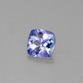 Tanzanita azul natural de 0,93 ct, corte cojín, VVS
