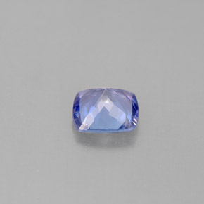 Tanzanita azul natural de 0,86 ct, corte cojín, VVS