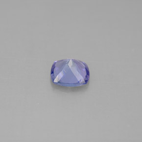 Tanzanita azul natural de 0,84 ct, corte cojín, VVS