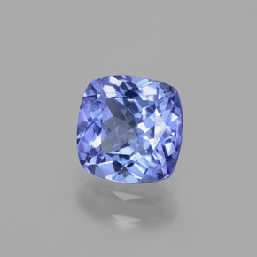Tanzanita azul natural de 0,99 ct, corte cojín, VVS