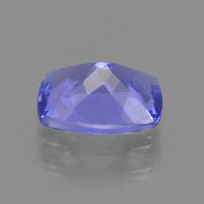 Tanzanita azul natural de 1,39 ct, corte cojín, VVS