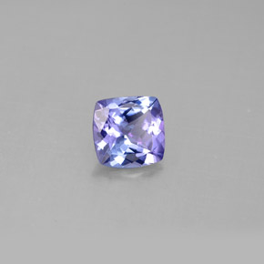 Tanzanita azul natural de 0,86 ct, corte cojín, VVS