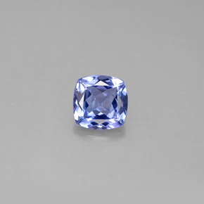 Tanzanita azul natural de 0,96 ct, corte cojín, VVS