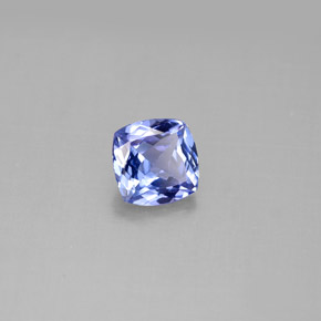 Tanzanita azul natural de 0,96 ct, corte cojín, VVS