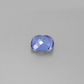 Tanzanita azul natural de 0,96 ct, corte cojín, VVS