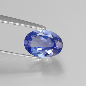 Tanzanita azul natural de 1,10 ct, corte óvalo, VS