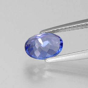 Tanzanita azul natural de 1,10 ct, corte óvalo, VS