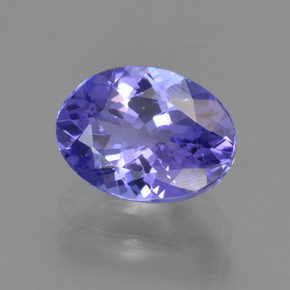 Tanzanita violeta natural de 1,48 ct, corte óvalo, VVS-VS