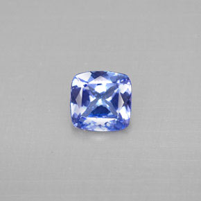 Tanzanita azul natural de 0,90 ct, corte cojín, VS