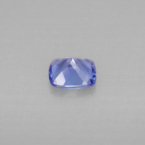 Tanzanita azul natural de 0,90 ct, corte cojín, VS