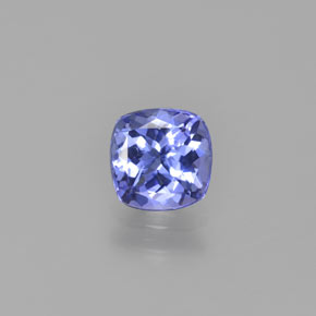 Tanzanita azul natural de 0,94 ct, corte cojín, VS
