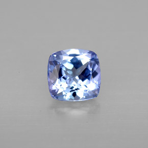 Tanzanita azul natural de 1,01 ct, corte cojín, VVS-VS