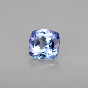 Tanzanita azul natural de 1,01 ct, corte cojín, VVS-VS