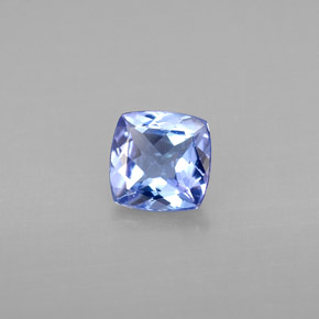 Tanzanita azul natural de 0,95 ct, corte cojín, VVS-VS