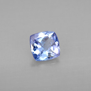Tanzanita azul natural de 0,95 ct, corte cojín, VVS-VS