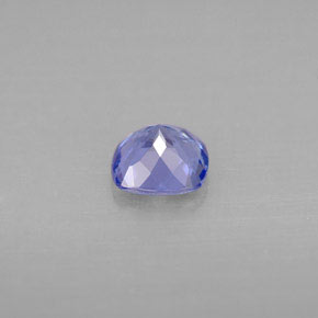 Tanzanita azul natural de 0,84 ct, corte cojín, VVS