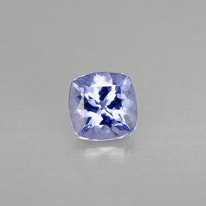 Tanzanita azul natural de 0,96 ct, corte cojín, VVS