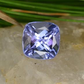Tanzanita azul natural de 1,13 ct, corte cojín, VVS