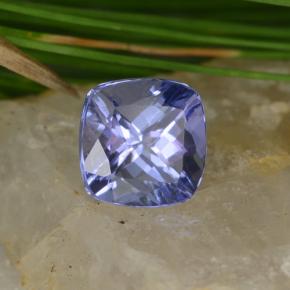 Tanzanita azul natural de 1,13 ct, corte cojín, VVS