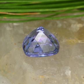 Tanzanita azul natural de 1,13 ct, corte cojín, VVS