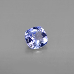 Tanzanita azul natural de 0,74 ct, corte cojín, VVS