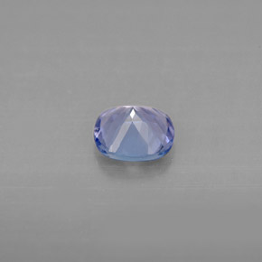 Tanzanita azul natural de 0,74 ct, corte cojín, VVS