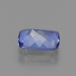 Tanzanita azul natural de 1,40 ct, corte cojín, VVS-VS