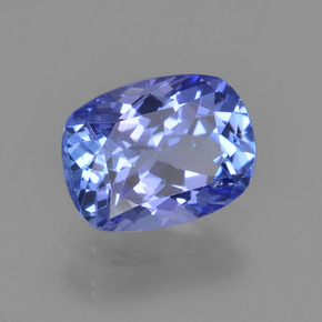 Tanzanita azul natural de 1,35 ct, corte cojín, VS