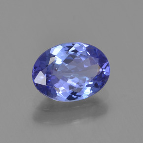 Tanzanita azul natural de 1,20 ct, corte óvalo, VVS