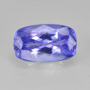 Tanzanita azul natural de 1,24 ct, corte cojín, VVS