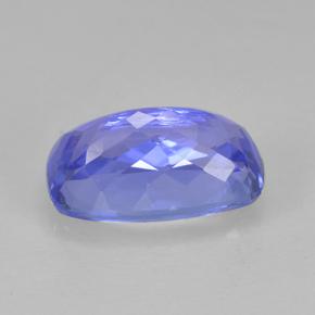 Tanzanita azul natural de 1,24 ct, corte cojín, VVS