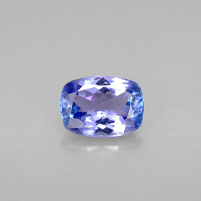 Tanzanita azul natural de 1,07 ct, corte cojín, VVS-VS