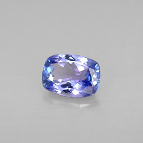 Tanzanita azul natural de 1,07 ct, corte cojín, VVS-VS
