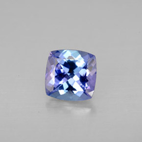 Tanzanita azul natural de 1,19 ct, corte cojín, VS-SI