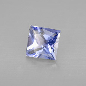 Tanzanita azul natural de 0,91 ct, cuadrado, VVS-VS