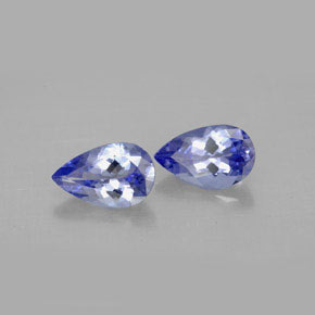 Gemas de tanzanita violeta natural de  ct, en forma de pera, VVS-VS