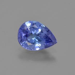 Tanzanita azul natural de 0,88 ct, en forma de pera, VVS-VS