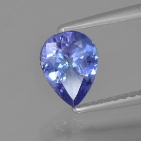Tanzanita azul natural de 0,88 ct, en forma de pera, VVS-VS