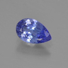 Tanzanita azul natural de 0,96 ct, en forma de pera, VVS-VS