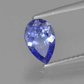 Tanzanita azul natural de 0,96 ct, en forma de pera, VVS-VS