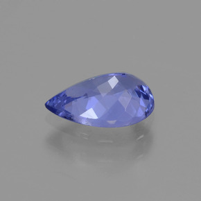 Tanzanita azul natural de 0,96 ct, en forma de pera, VVS-VS
