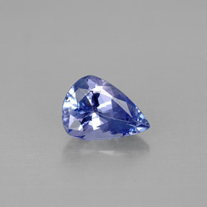 Tanzanita violeta natural de 0,94 ct, en forma de pera, VVS-VS